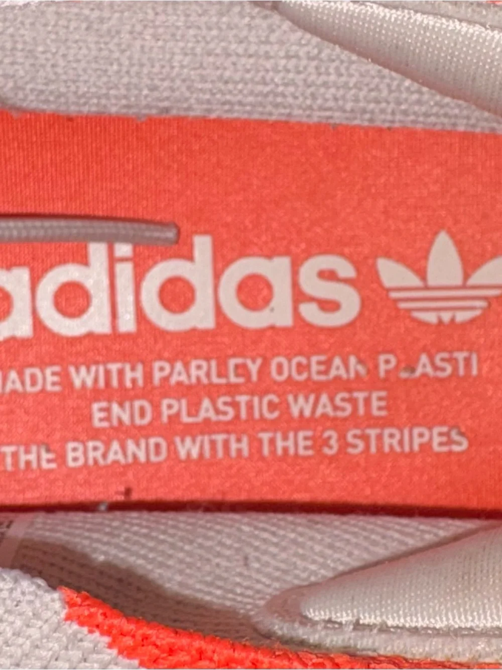 adidas Sculpted Cream/Orange Athletic Sneakers